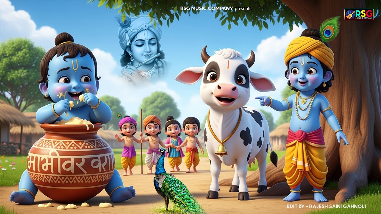 Little Krishna Song छोटी छोटी गैया - Choti Choti Gaiya Chote Chote Gwal | Krishna Song