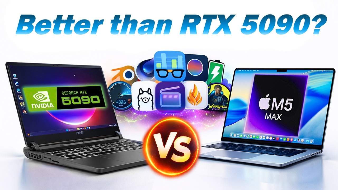 M5 Max MacBook Pro Vs RTX 5090 - UNREAL Performance!