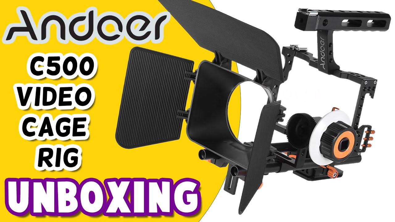 Andoer C500 Aluminum Alloy Camera Camcorder Video Cage Rig Kit #unboxing