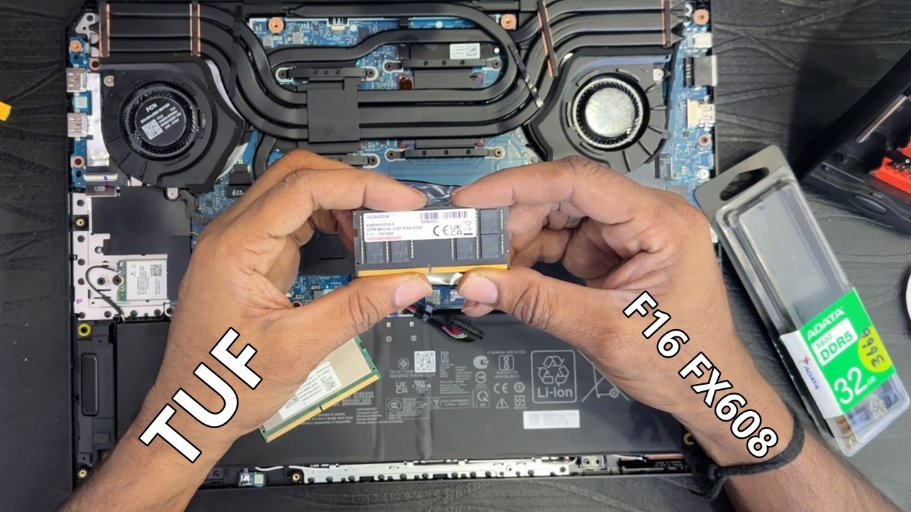 ASUS TUF Gaming F16 FX608 Teardown + Memory & Storage Upgrades