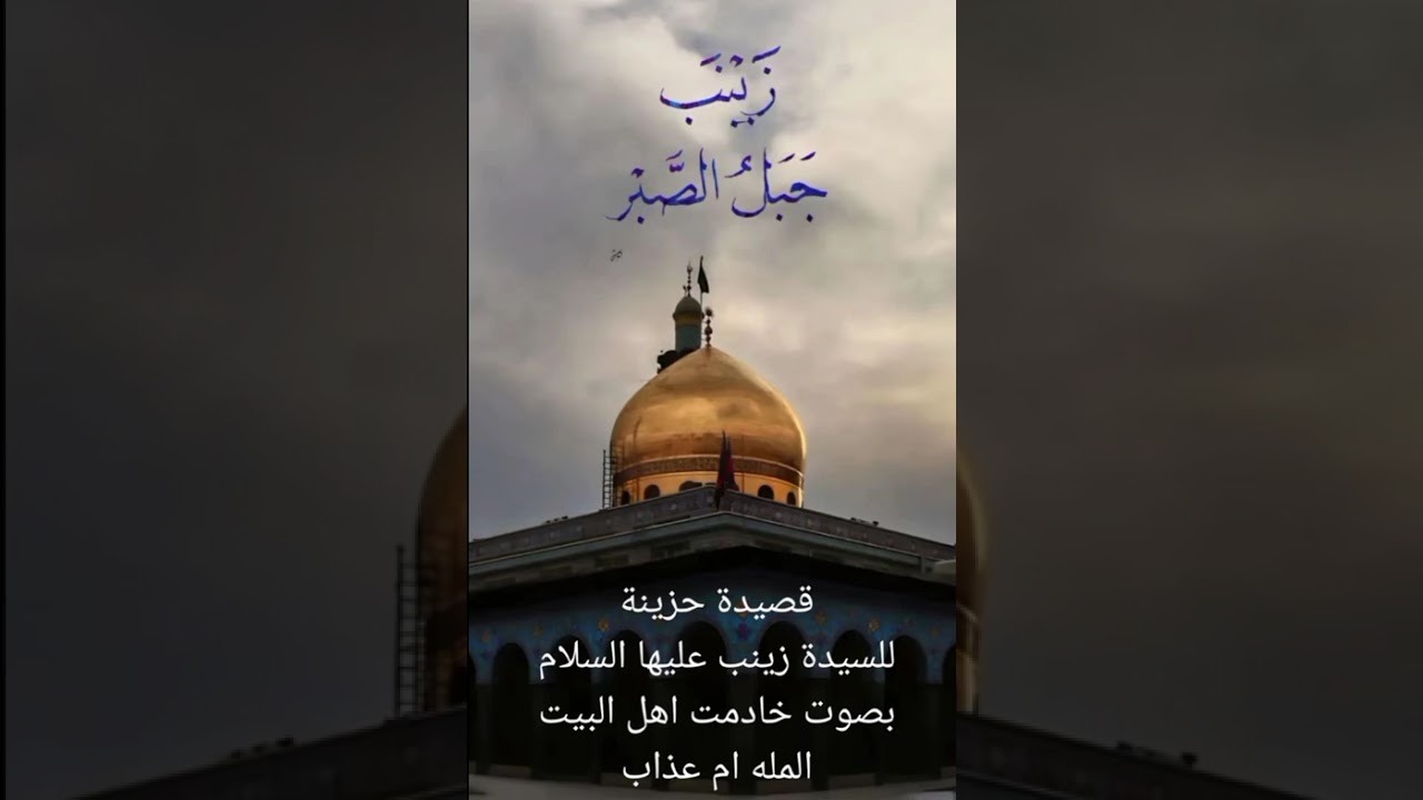 قصيده للسيده زينب (ع)  بصوت المله ام عذاب 