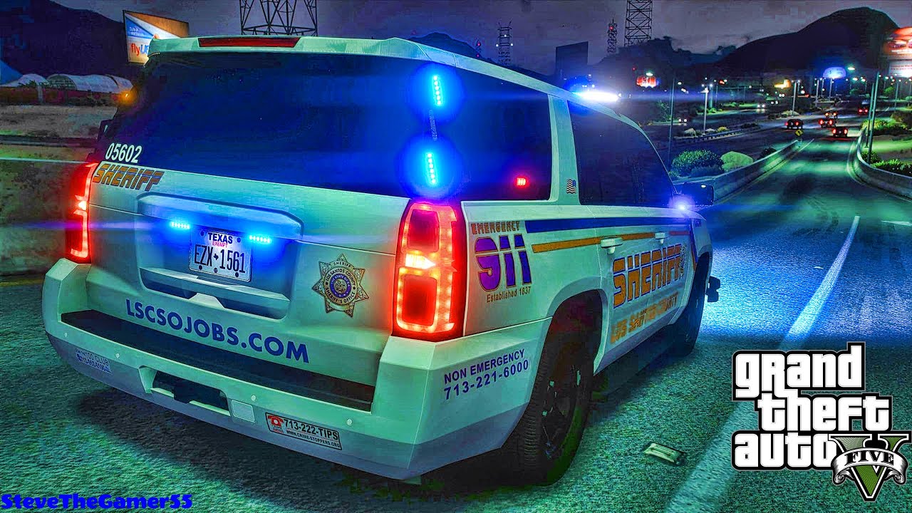 Sheriff Patrol|| GTA 5 Mod Lspdfr|| Harris #lspdfr #stevethegamer55