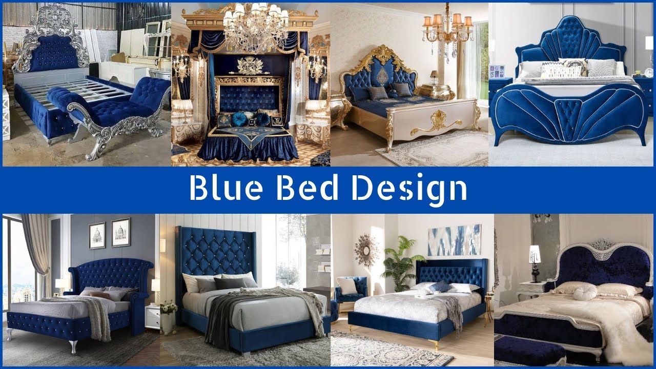 Blue Bed Design | F Collection #bed #beddesign #furniture #bluebed