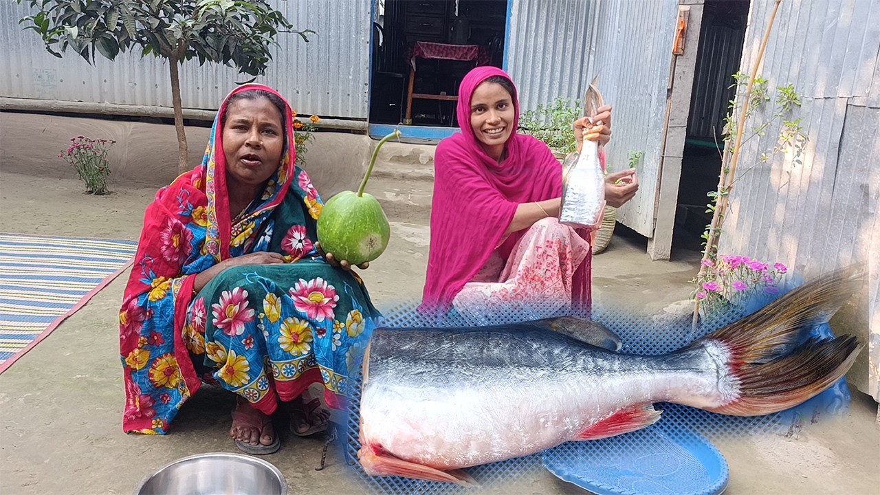 বড় আইড় মাছের লেছ রান্না সাথে লাউ রেসিপি । Ayer Mach Ranna । Bengali Fish Curry Recipe ।