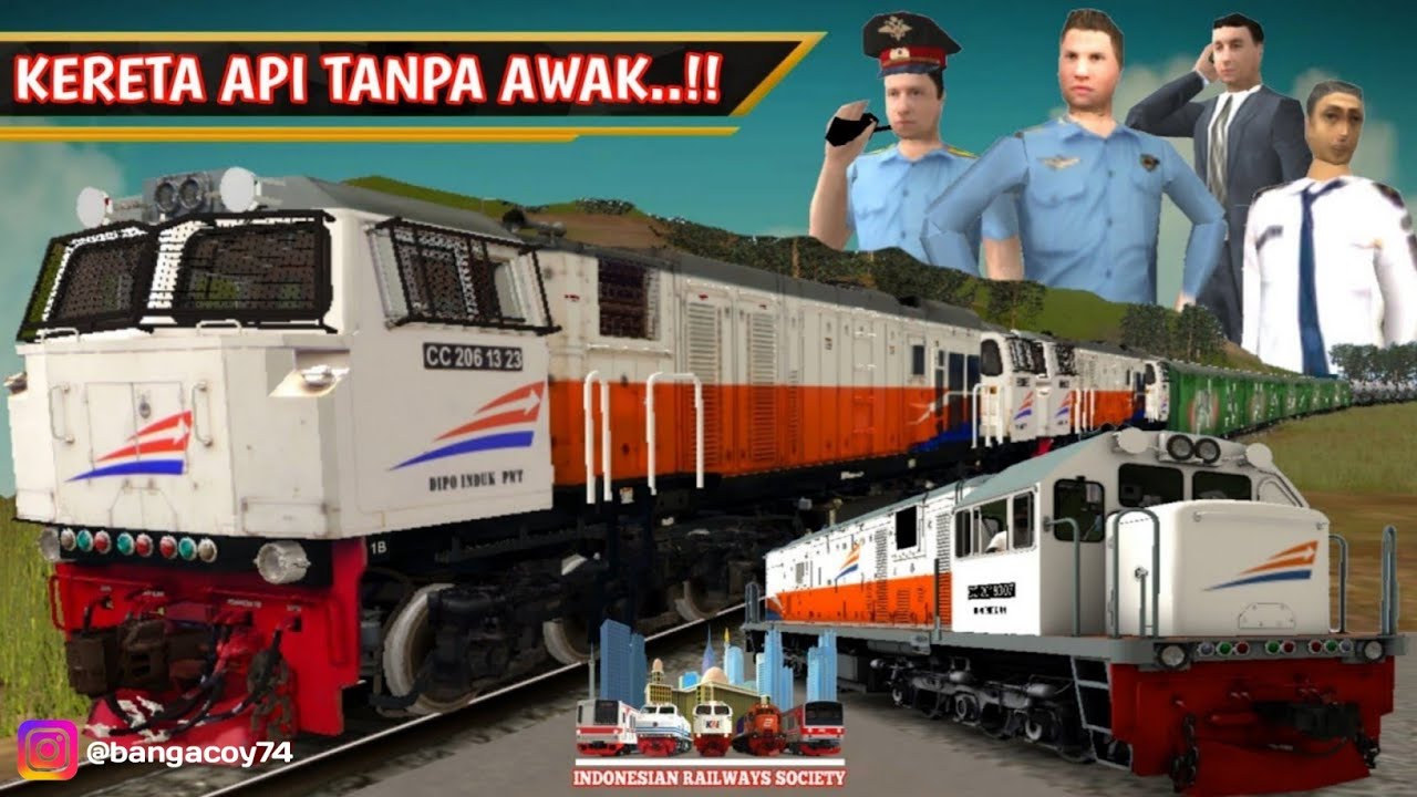 TAK TERHENTIKAN...‼️KERETA API TANPA AWAK - KEKUATAN LOKOMOTIF CC 206 YANG LEPAS KENDALI
