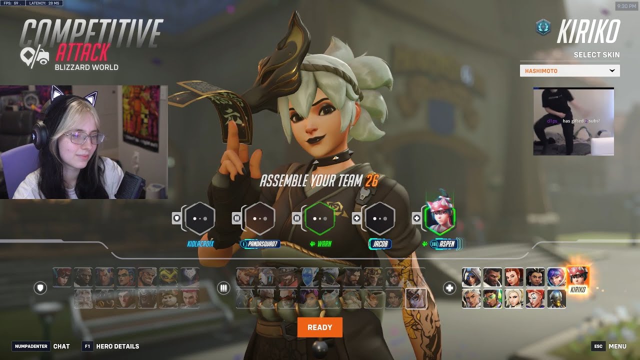 Aspen Kiriko God Overwatch 2 Season 15 TOP 500 Gameplay