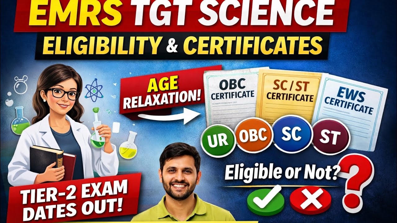 EMRS ELIGIBILITY AND CASTE CERTIFICATE DETAILS 2025 | TGT | PGT | PRINCIPLE | MUST WATCH