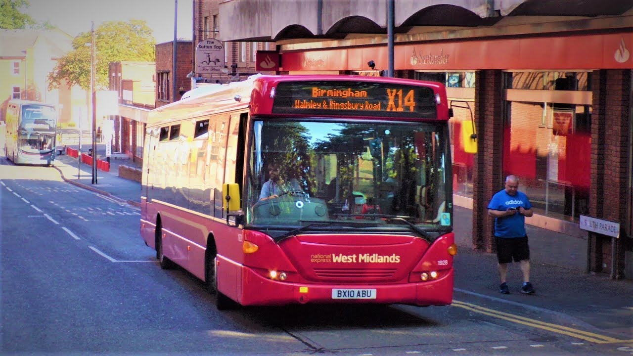 National Express West Midlands Scania Omnilink 1928 on X14 to Sutton Coldfield