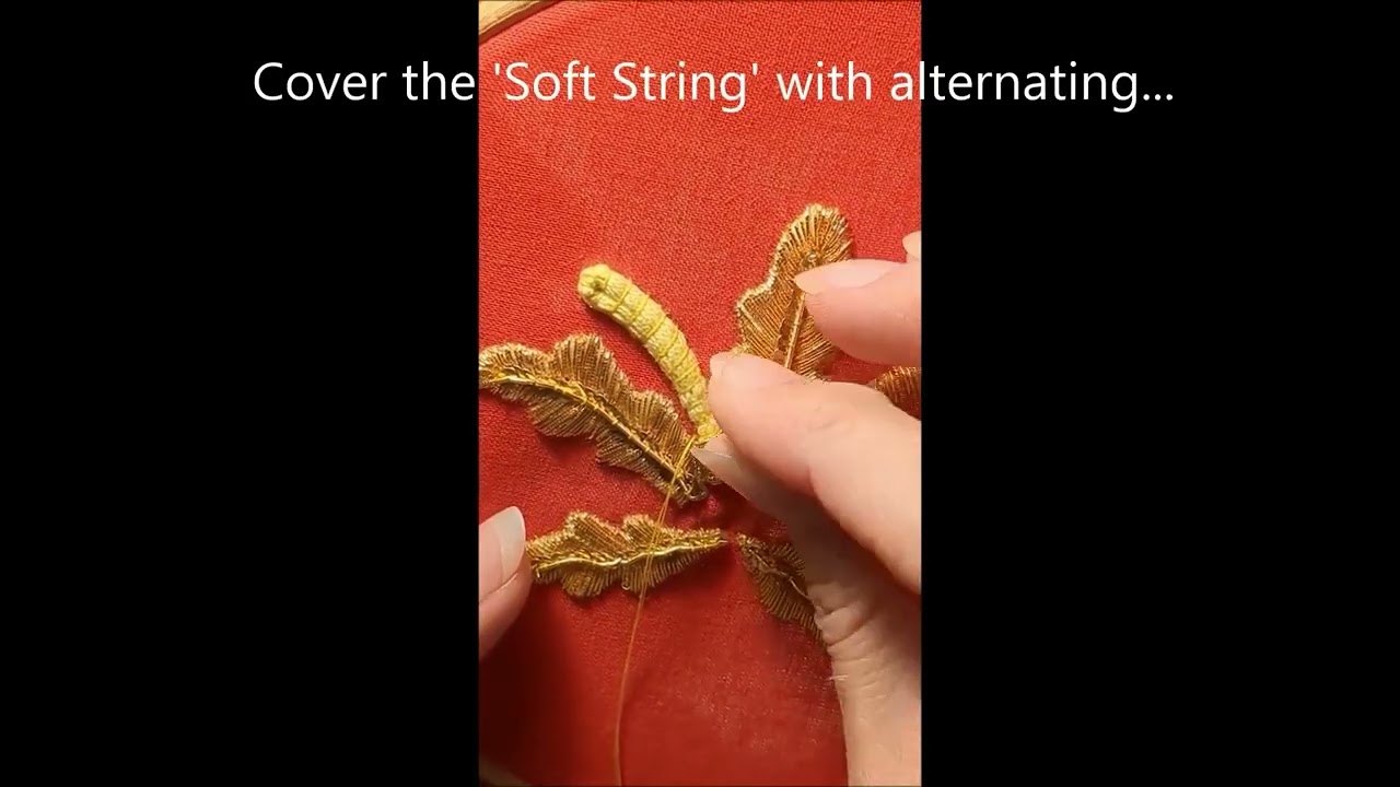 Goldwork Embroidery, taught by Hand & Lock