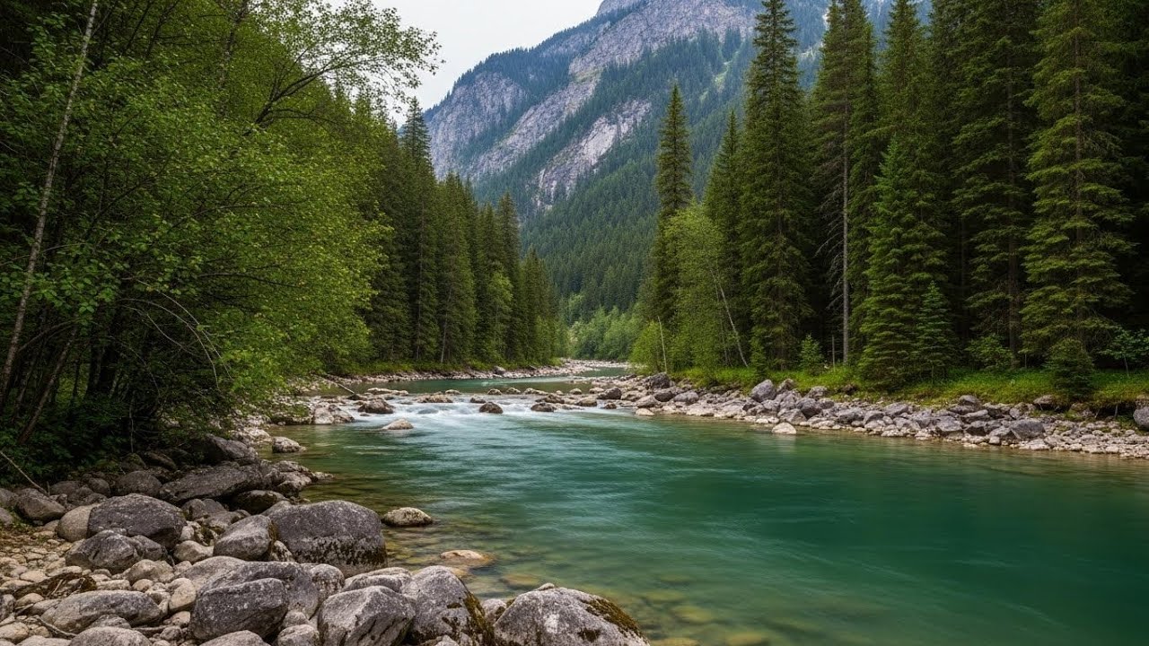 Gentle River in Forest 🌿🌊 Calm Nature Ambience for Meditation and Relaxation #2791