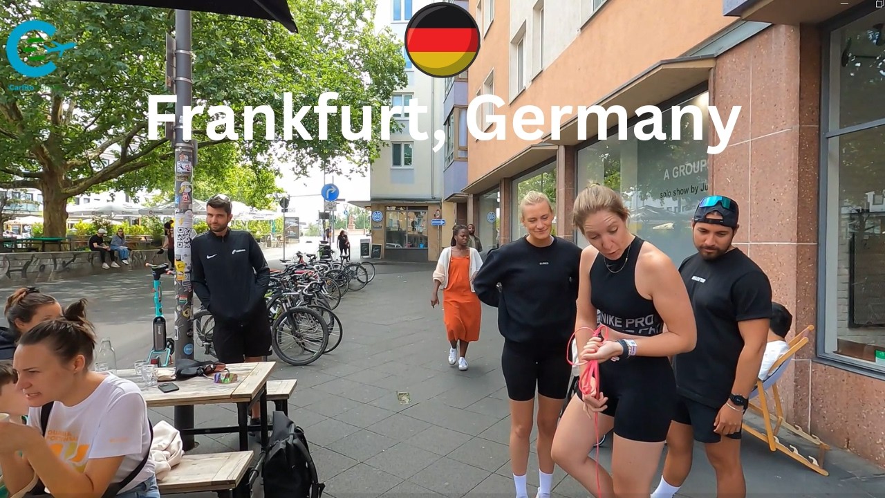 Walking Tour Fahrgasse Street in Frankfurt, Germany