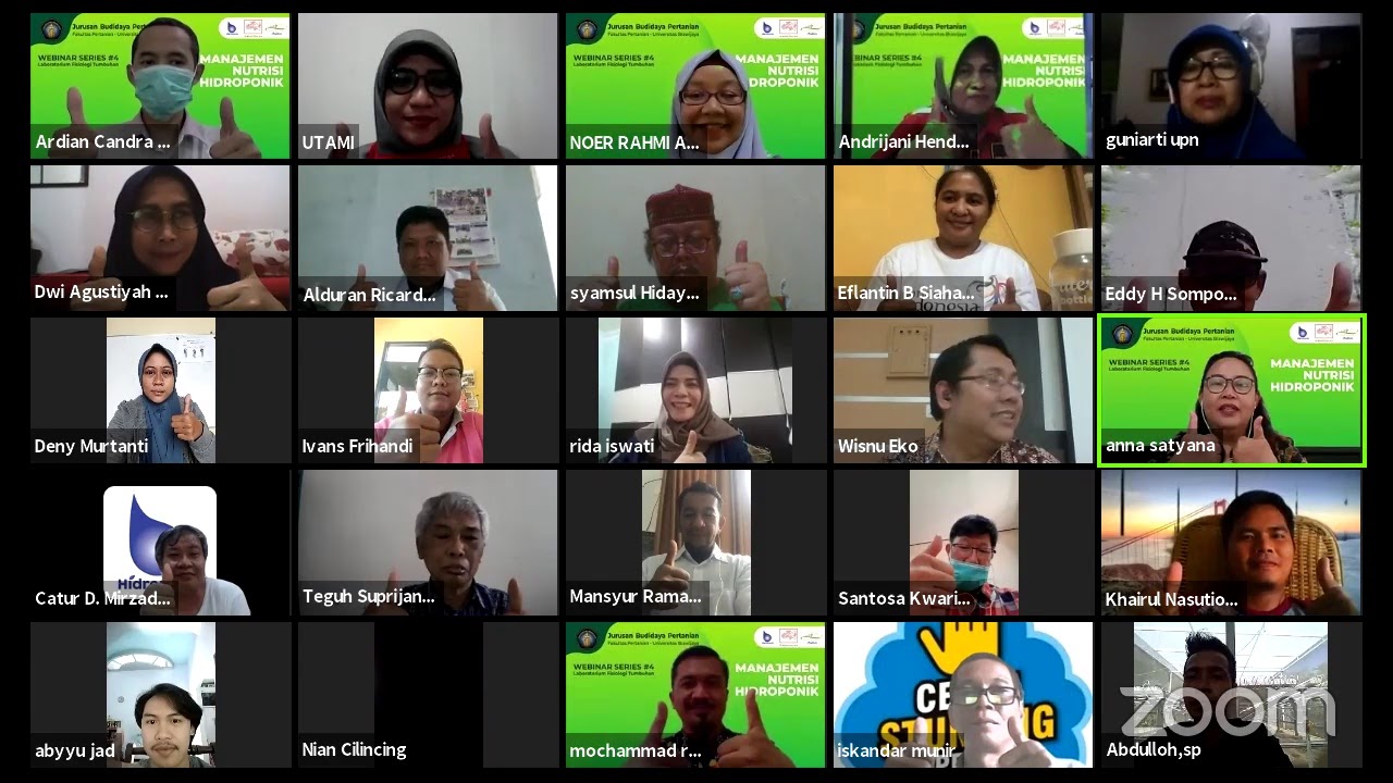 Webinar Series #4: Manajemen Nutrisi Hidroponik