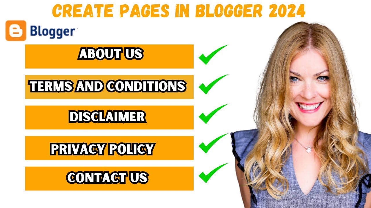 Create pages in blogger 2024| important Pages for blogger | How to Create Blogger Pages
