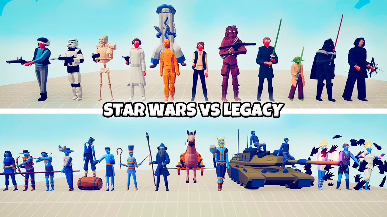 TEAM STAR WARS vs TEAM LEGACY | TABS Totally Accurate Battle Simulator