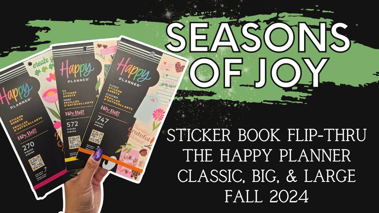 Seasons of Joy Classic, Big & Large | Sticker Book Flip-Thru | The Happy Planner Fall