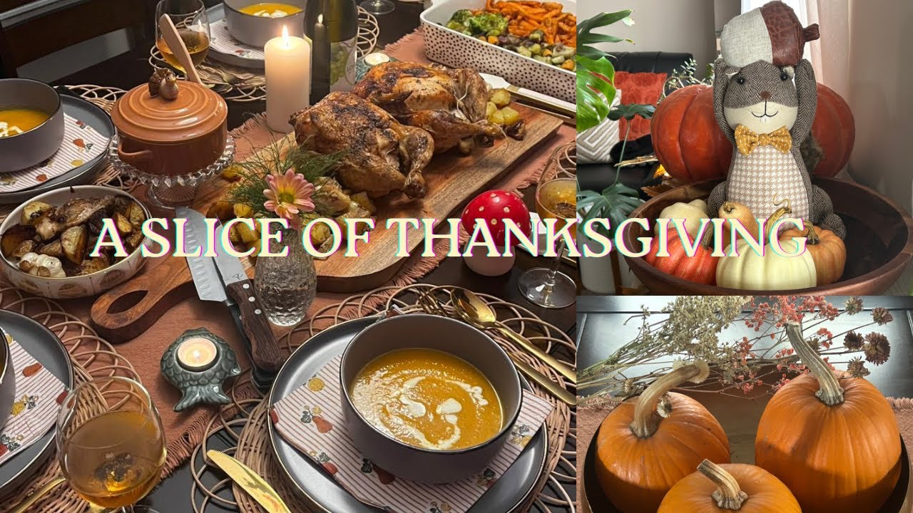 Easy Thanksgiving Dinner recipes, Roasted Chicken, Cranberry Sauce, Creamy Mushroom, Table decor
