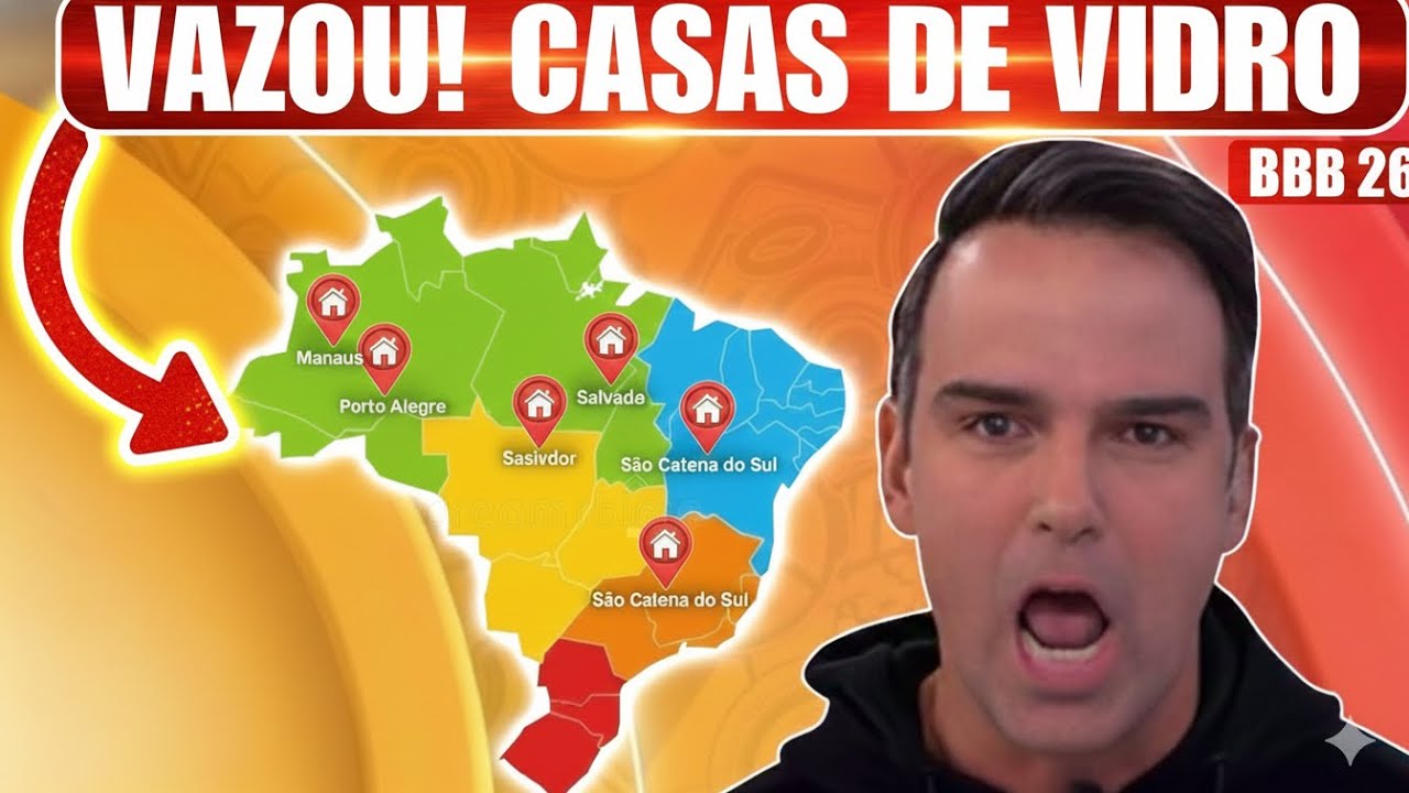SAIU! AS 5 CIDADES DA CASA DE VIDRO DO BBB 26 REVELADAS! VEJA ONDE FICAM!