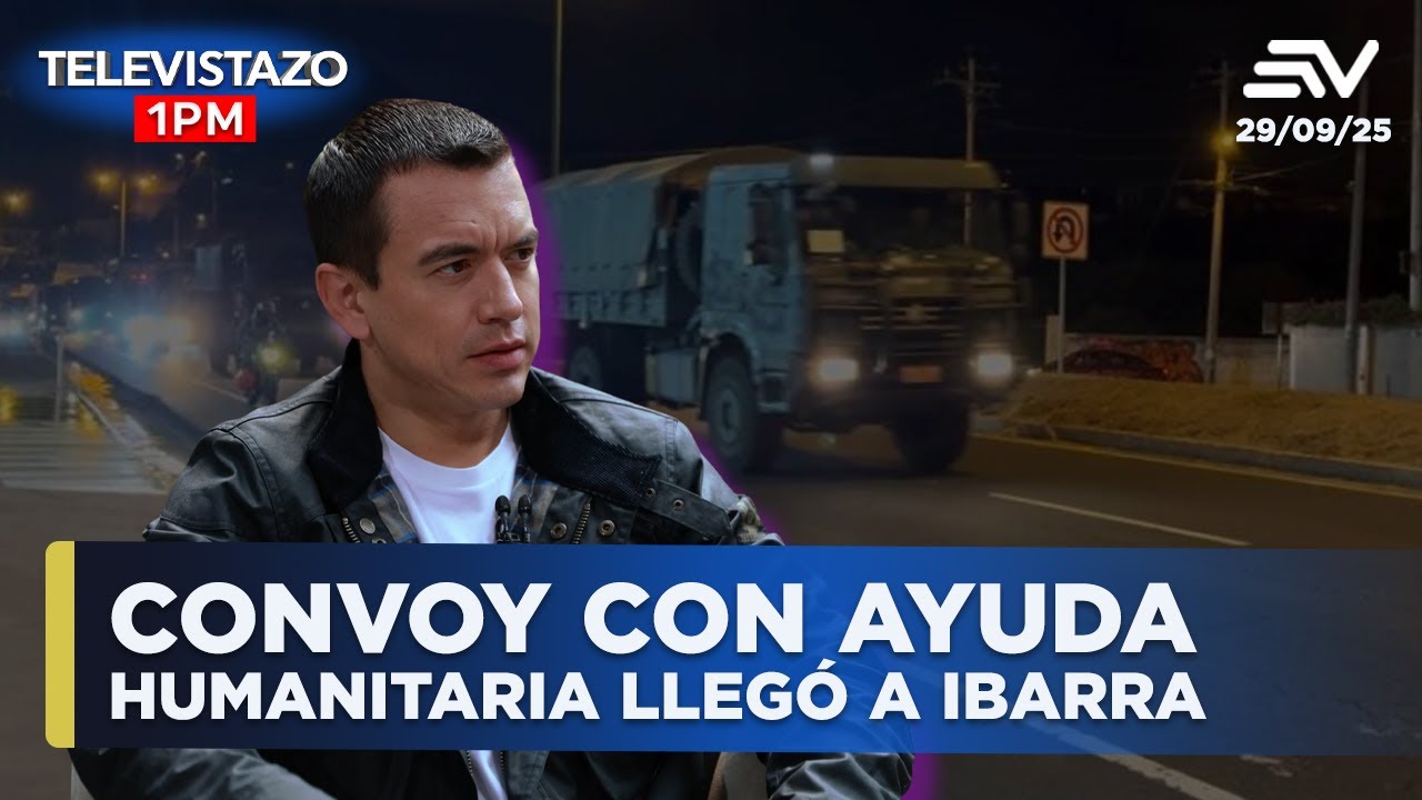 Convoy con ayuda llegó a Ibarra en medio de protestas y bloqueos | Televistazo 1PM 