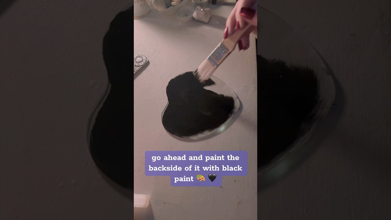 Create a scrying mirror 🪞🖤🔮 #scry #diy #createwithme #scrying #mirror #diymirror #divination