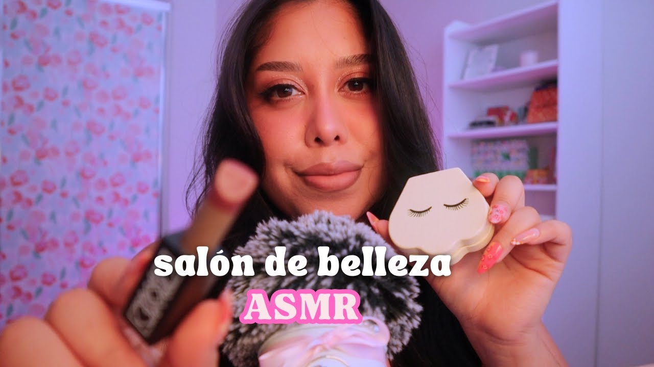 ASMR ESPAÑOL | ♡ Salón de belleza (con maquillaje de madera y sonidos en capas)