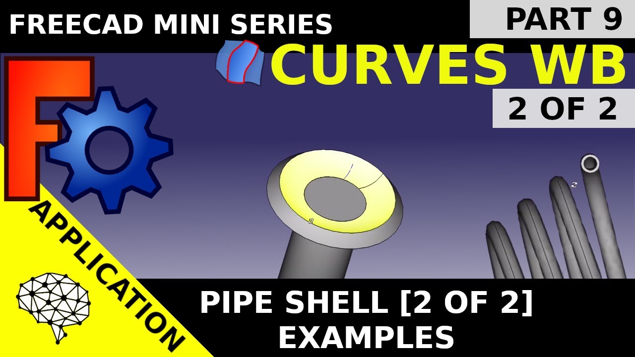 Learn FreeCAD Curves Workbench [9.2] Pipe shells