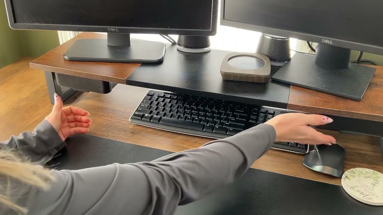 WESTREE Dual Monitor Stand Riser, Wood and Steel Monitor Stand Riser Review
