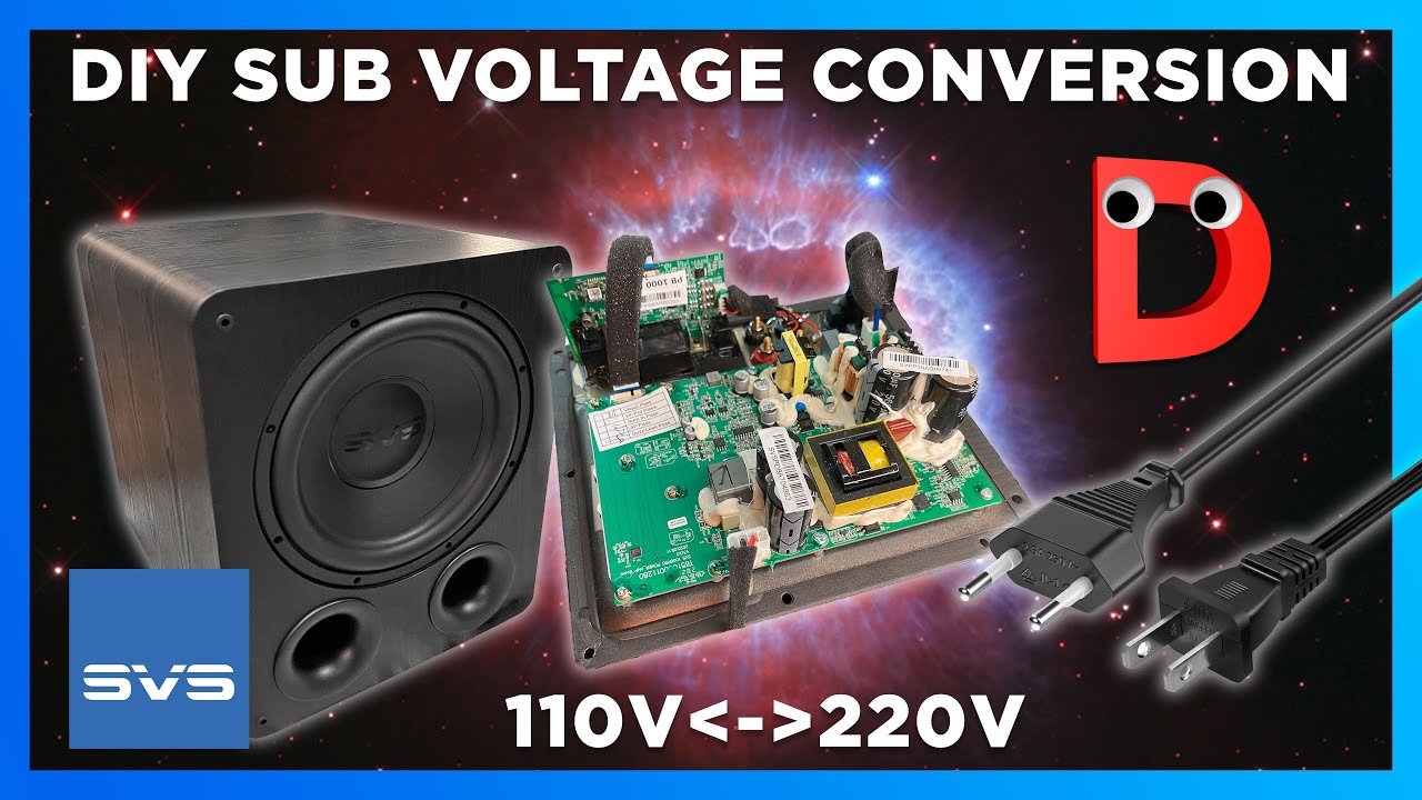 110 В в 220 В/230 В 🔌 Как я преобразовал напряжение своих SVS SUB в стиле DIY. Переезд с вашей эл...