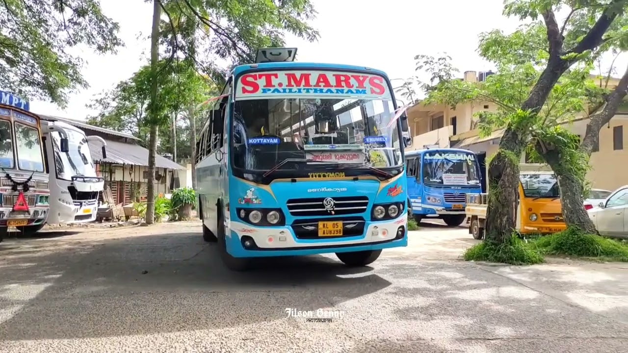 #ST_MARYS PAILITHANAM Mass Entry @kottayam #kottayam #erumeli  #privatebus  #buskerala