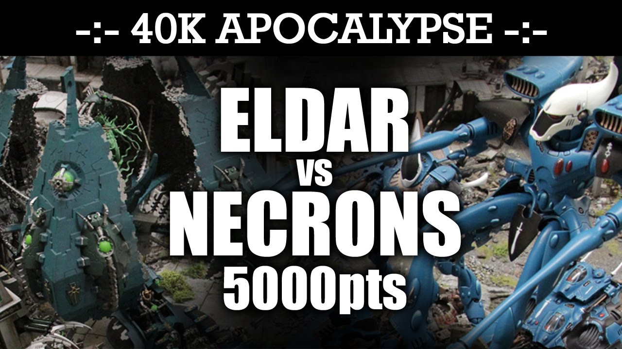 APOCALYPSE Eldar vs Necrons 40K Battle Report ALL HAIL THE MACHINE! 7th Edition 5000pts | HD
