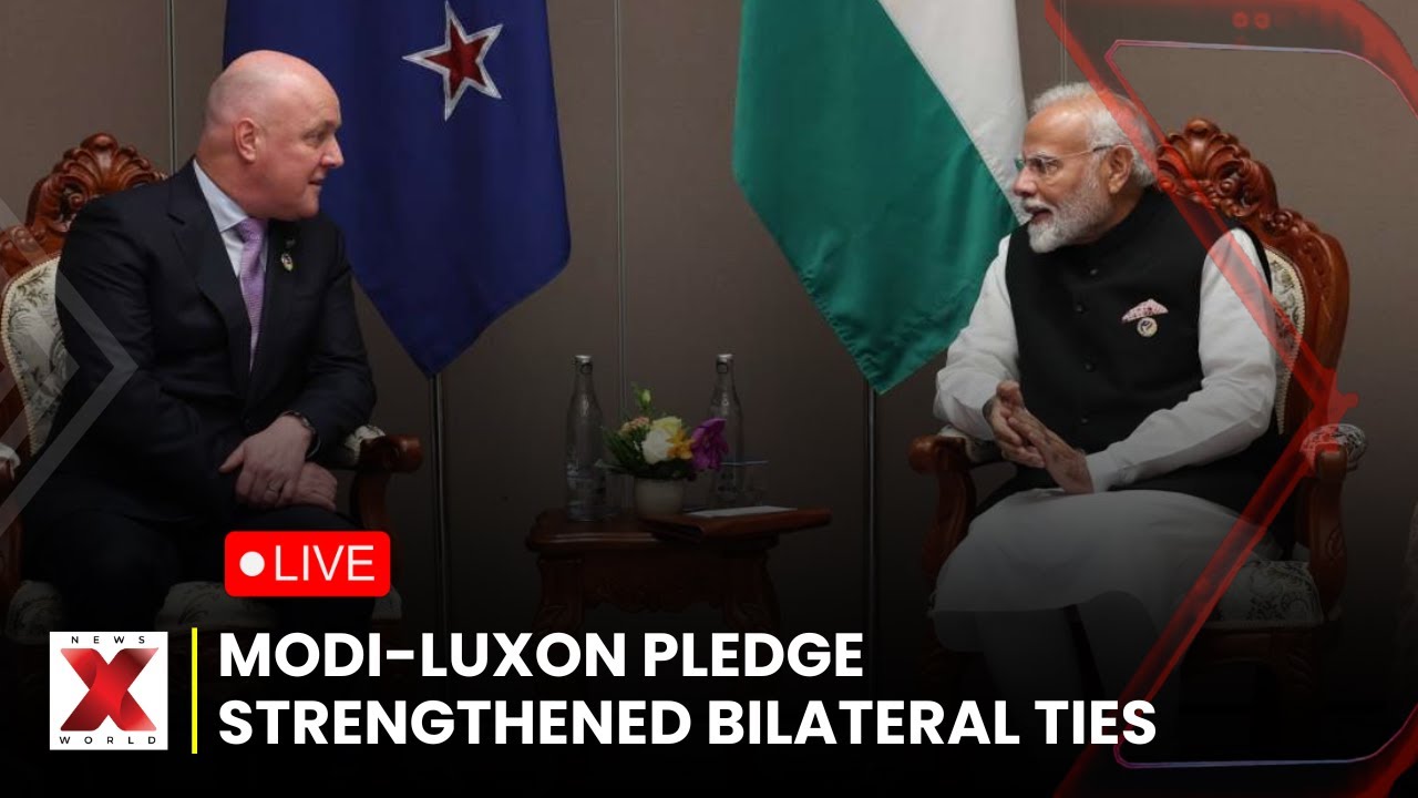 Modi-Luxon Meet Live | Modi and Luxon Pledge to Strengthen Bilateral Ties | News X World