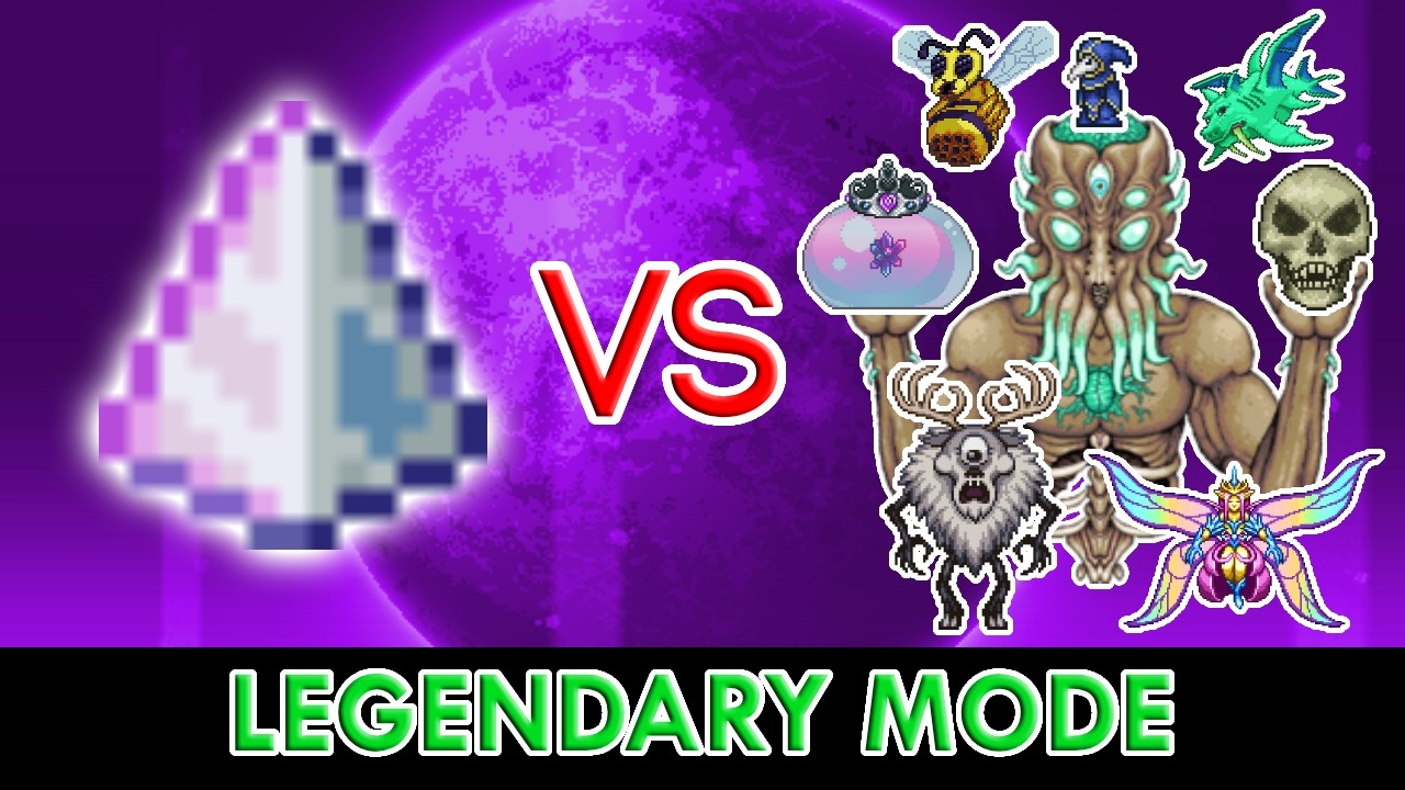 Last Prism vs ALL Bosses (Legendary Mode) - Terraria 1.4.5.8