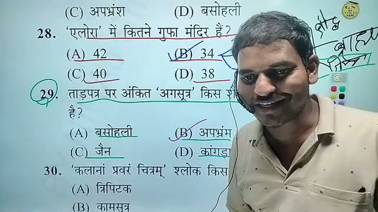 कला शिक्षक भर्ती स्पेशल 36 अतिमहत्वपूर्ण प्रश्नों का अभ्यास #gsbynirajsir TGT PGT LtGrade EMRC Art