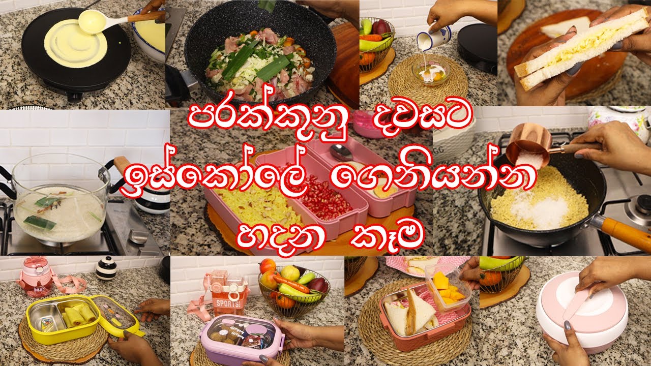 ✔පරක්කුනු දවසට ඉස්කෝලේ ගෙනියන්න හදන කෑම|kids lunch box recipe|💗madhu💗