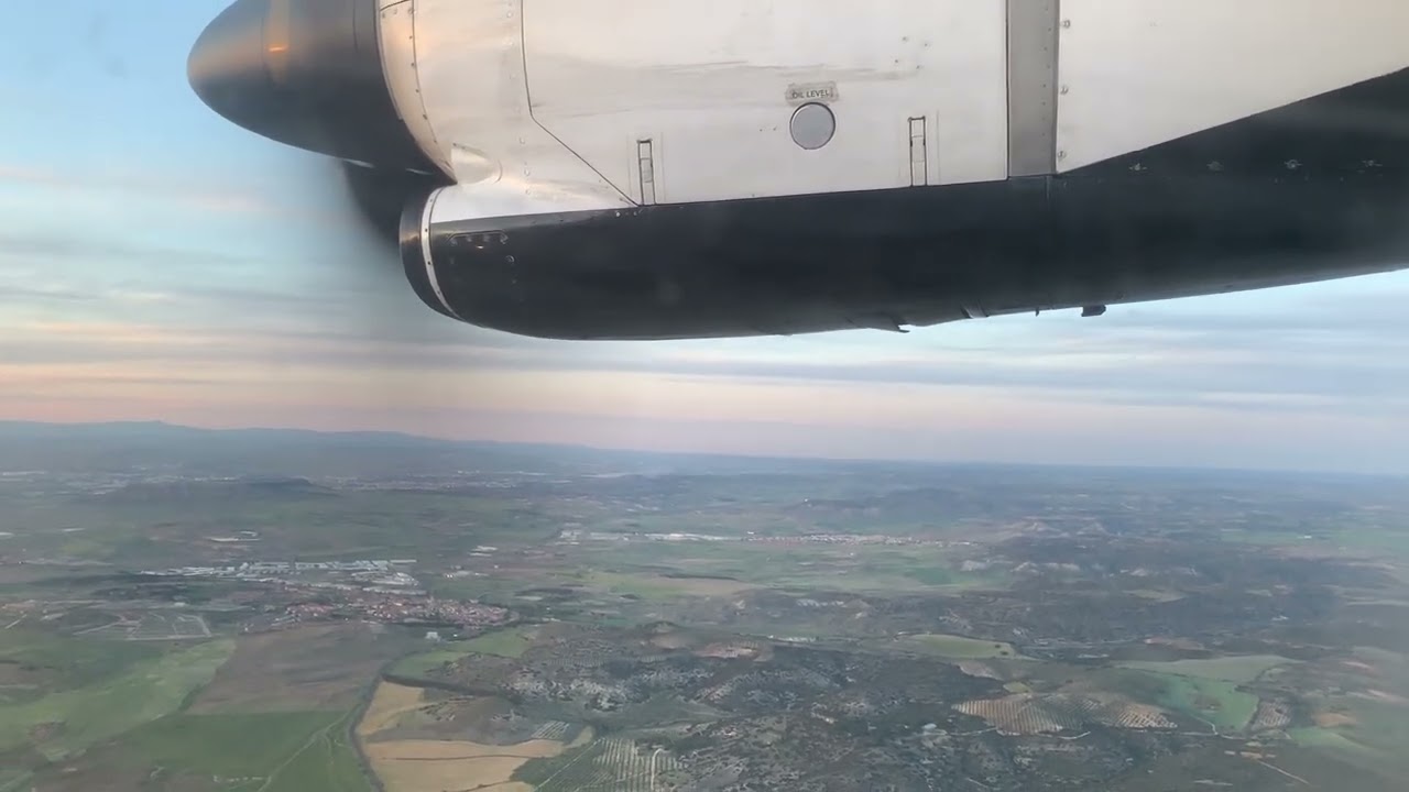 Air Europa ATR72 landing at Madrid