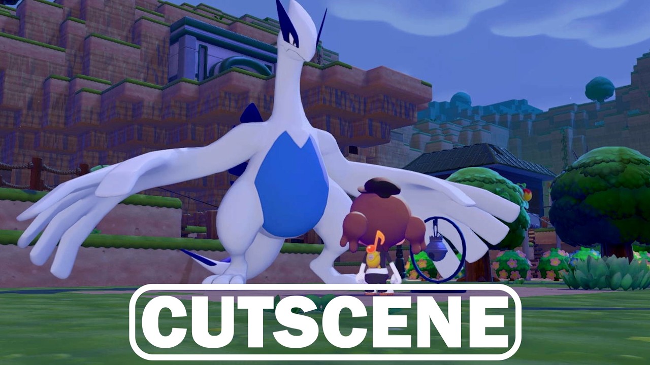 Pokémon Pokopia - Befriending Lugia with a Tidal Bell (Cutscene)