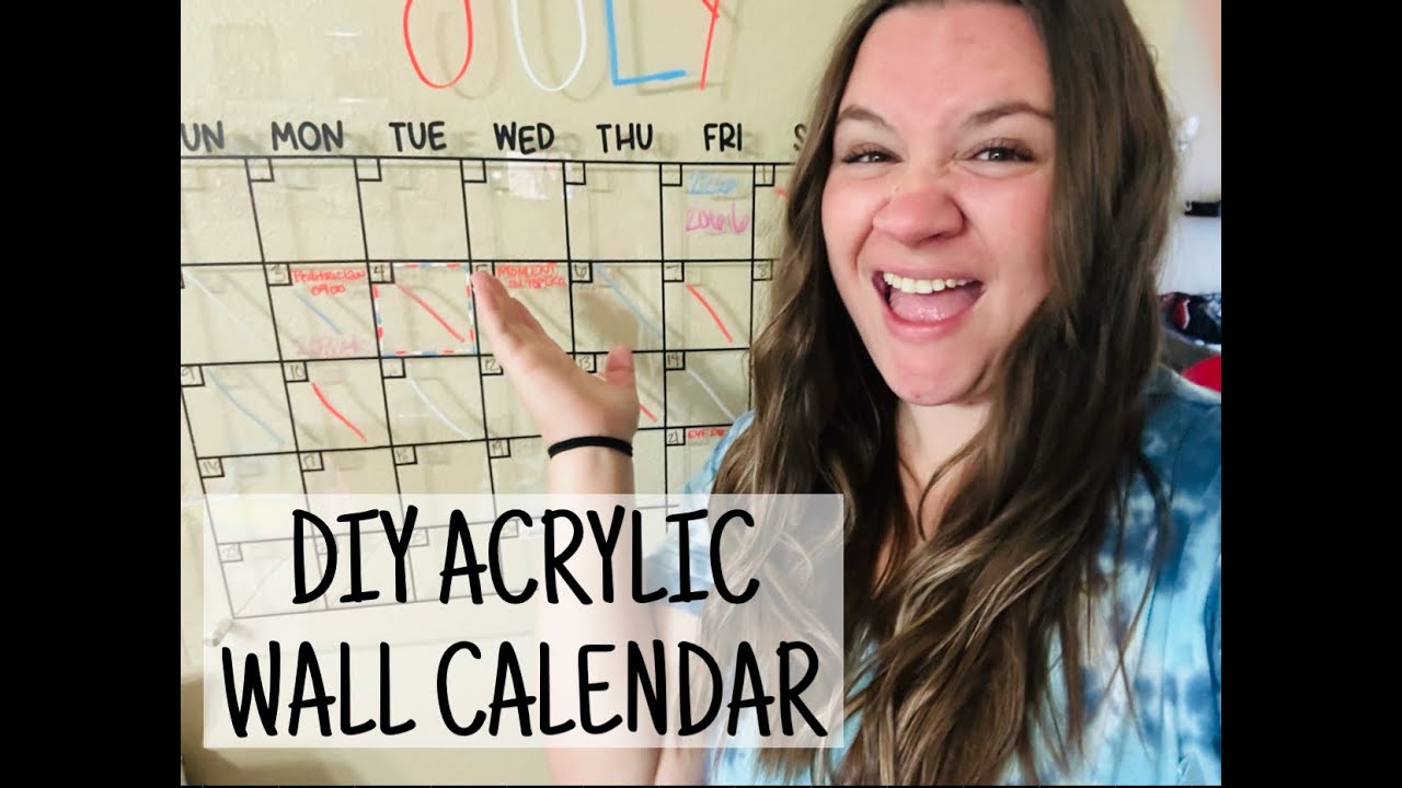 DIY Acrylic Wall Calendar