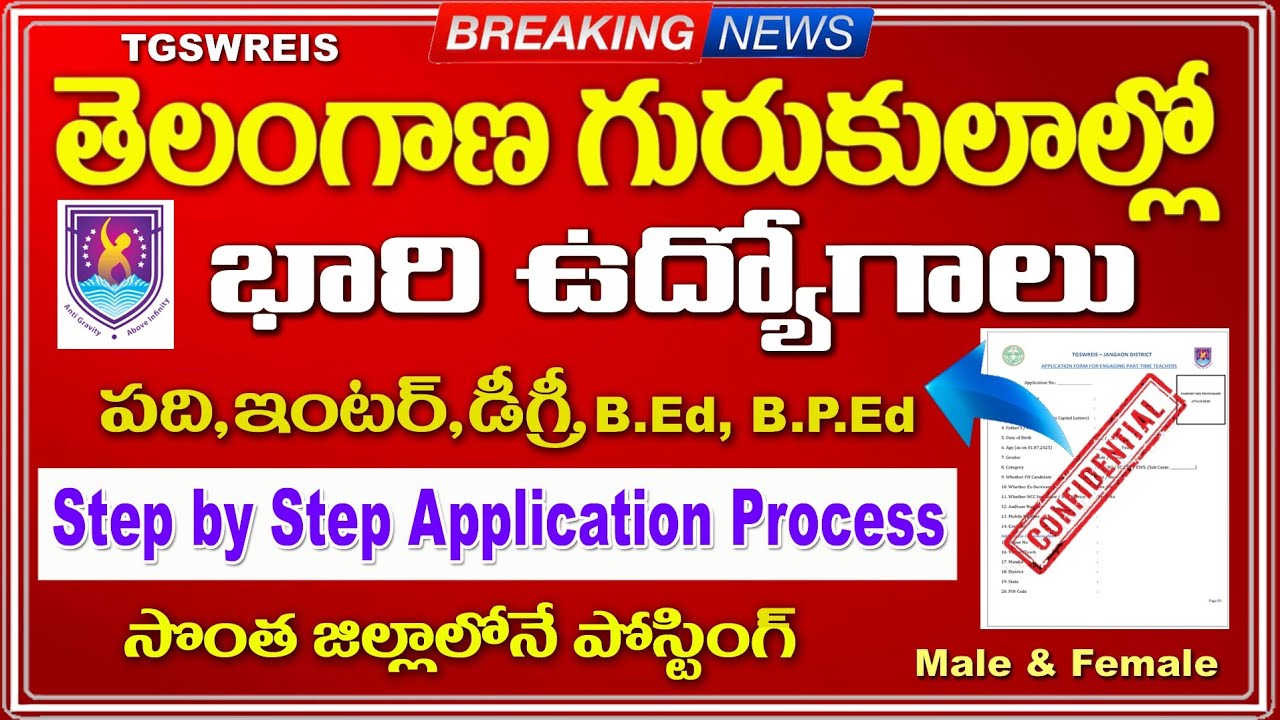 🚨TG gurukula Teacher Jobs | Social Welfare school Teacher Jobs | latest govt jobs 