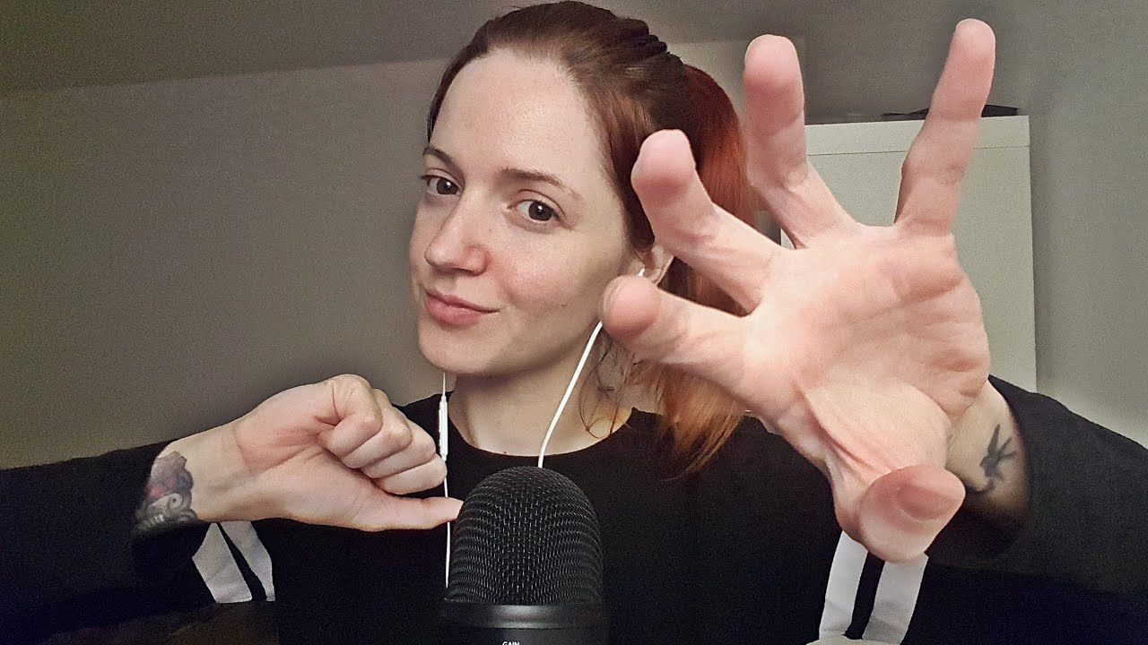 ASMR pure hand sounds and movements - sensitive and dry with whispering, tingle, relaxing - long