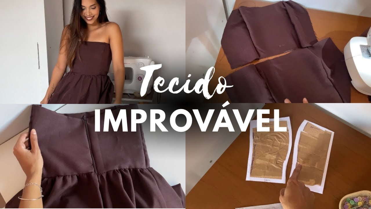 Vestido Camponesa com Saia Evasê Franzida feito com OXFORD