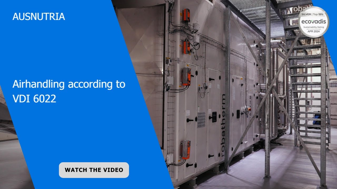 robatherm delivery Ausnutria airhandling according to VDI 6022