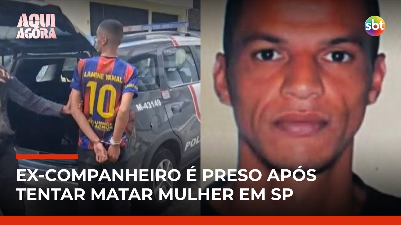 Homem é preso após tentar matar ex-companheira a tiros em pastelaria em SP | #AquiAgora