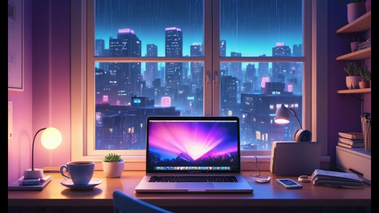 Midnight Window Dreams | Lofi Beats to Relax, Study & Focus 🌧️🌃
