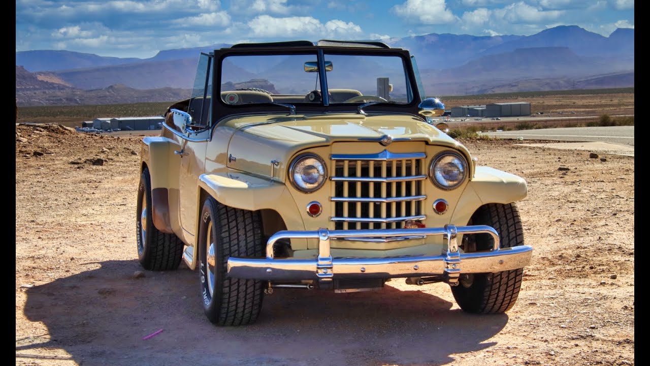 1950 Willys Jeepster Rotisserie Restoration Hot Rod