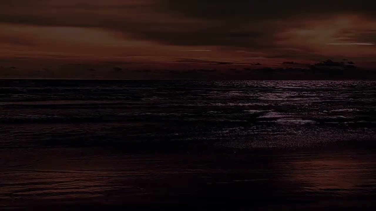 Dark Ocean Waves at Night🌙 Deep Calm for Anxiety & Heavy Minds