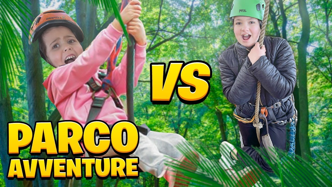 SFIDA IN UN PARCO AVVENTURE GIGANTE CON PERCORSO AD OSTACOLI ESTREMO 100 LIVELLI! ILARY VS ZIA ROMA!