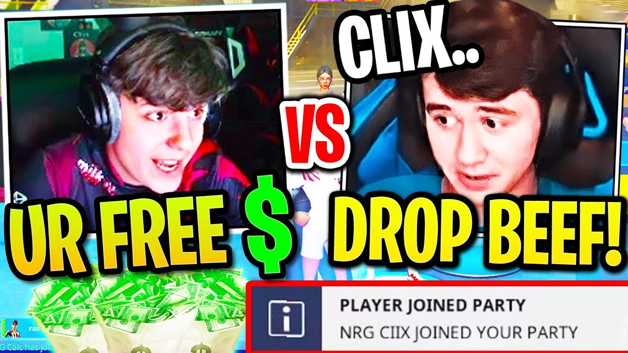 Clix *ACTS COCKY* Accepting Bugha Wager Challenge! Ex Best Friends Turned ENEMIES from Fortnite!