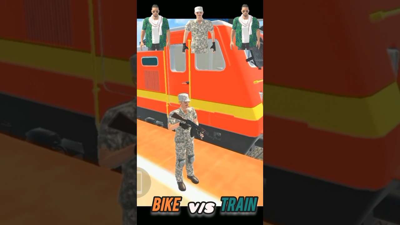 ind Army V/s jack which character bike beat the train 🔥 part 3 #shorts