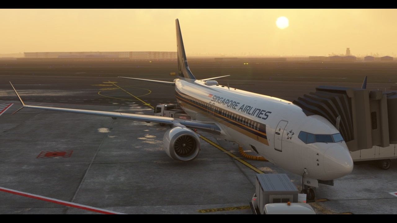 MSFS20 - IFly B38M - Early Morning/Sunrise Arrival Into Misty Singapore Changi - SIAV Group - SQ147