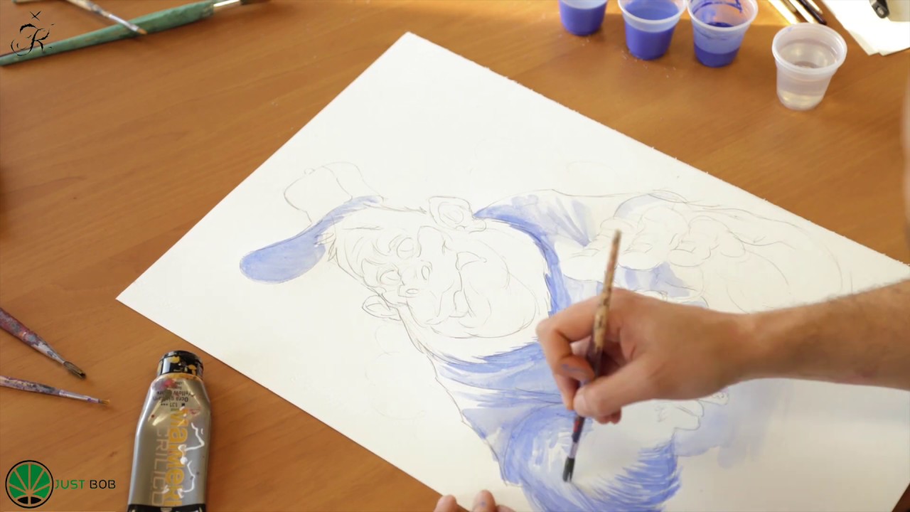 Watercolors Gorilla Glue Time-laps By Korvo ft. JustBob