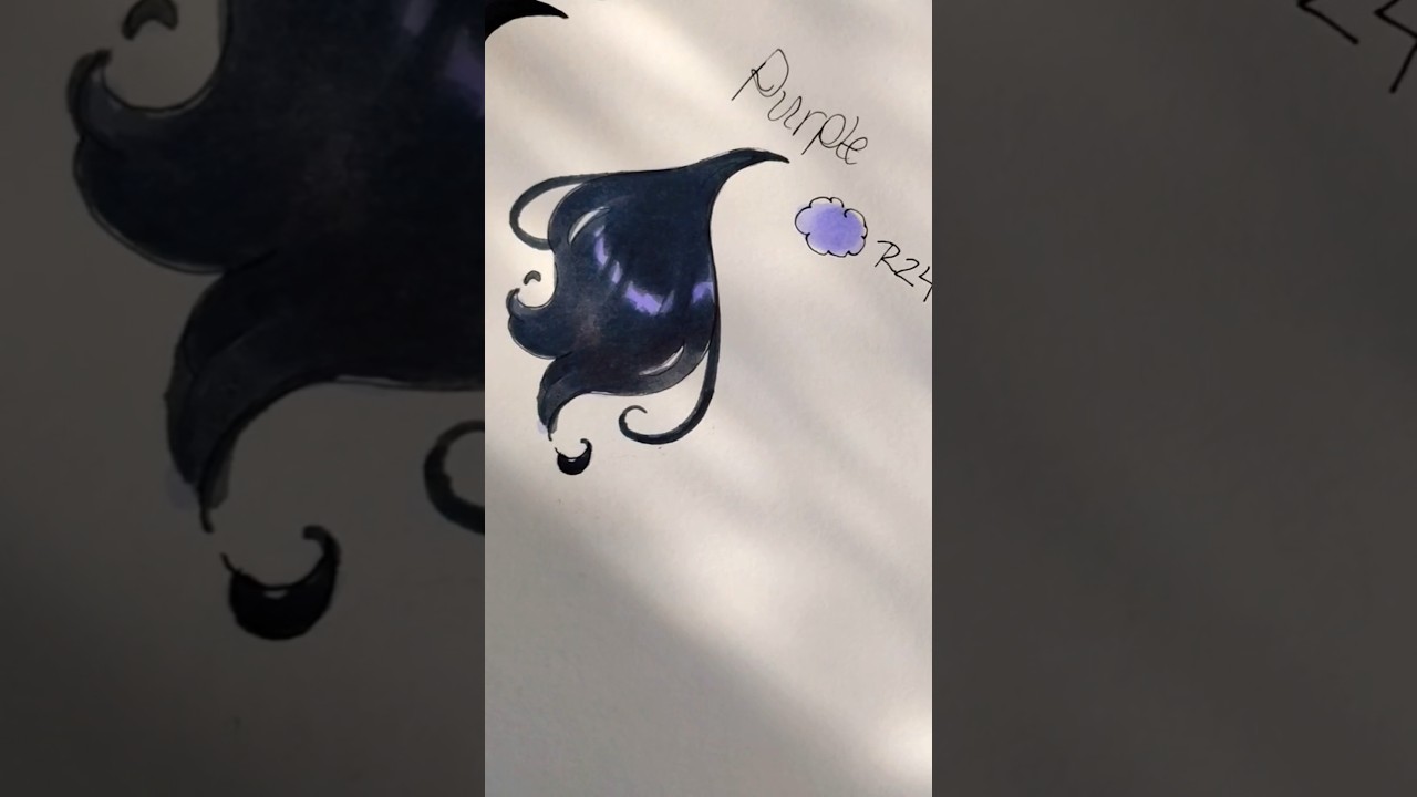 Practice colouring black hair #shorts #art #artist #drawing #draw #coloring #colors #markers #ohuhu
